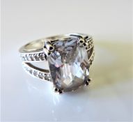 Sterling Silver 6 ct Moissanite Ring