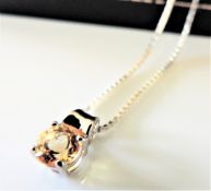 Sterling Silver Citrine Pendant Necklace