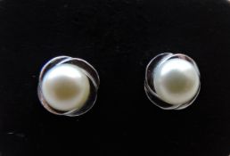 Sterling Silver Cultured Pearl Earrings