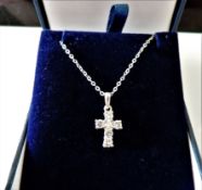 Sterling Silver Pendant Cross Necklace