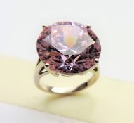 7.75 carat Pink Topaz Ring in Sterling Silver