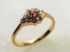 Gold Plated Ruby Ring