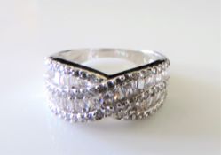 Sterling Silver White Topaz Gemstone Ring
