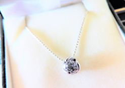 Sterling Silver 3.6ct Diamonique Pendant Necklace