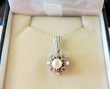 Sterling Silver Pearl Pendant Necklace