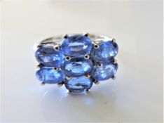 Sterling SIlver 2.88 carat Tanzanite Ring