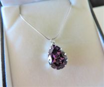 Sterling Silver Amethyst Pendant Necklace