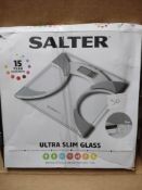 Salter ultra slim glass scales- RRP £20 Grade U