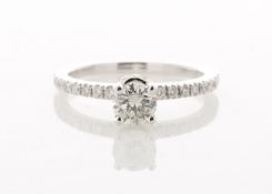 18k White Gold Diamond Ring 0.73 Carats