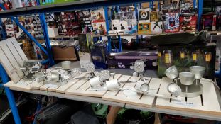 (R4L) Lighting. 7x Mixed Ex Display Lighting Units. To Inc County 3 Light Plate. Thorpe 4 Light Whi