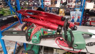 (R4N) 2 Items. 1x Bosch Oregon Corded Chainsaw. 1x Qualcast 2000W Electric Chainsaw.