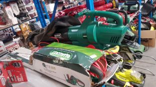 (R4O) 2x Qualcast Items. 1x QHTE 600 55cm 600w Electric Pivot Hedge Trimmer. 1x 2800W Electric Blow