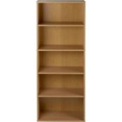 (R9L) 1x 5 Tier Bookcase Oak.