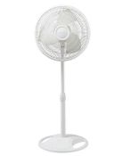 (R4E) 2 Items. 1x Stylec 20” Pedestal Fan. 1x Chrome Inset Electric Fire.