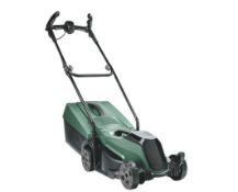 (R4A) 2 Items. 1x Bosch 18V PowerDrive LI Cordless Lawnmower (No Battery). 1x Sovereign 32cm 1000W
