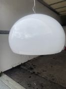 3 white hanging plastic lights