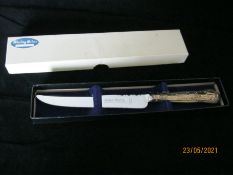 Vintage Sterling Silver Handle Cake Knife 1973 Sheffield