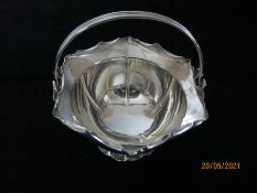 Antique Sterling Silver Bon Bon Dish With Handle 1884
