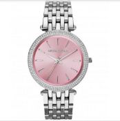 Michael Kors MK3352 Darci Pink & Silver Stainless Steel Ladies Watch