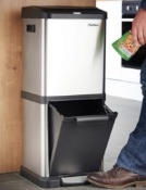 34L Stainless Steel Recycle Bin - Customer Returns