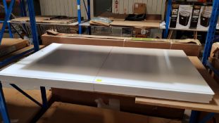 (R6B) 1x White Extendable Wooden Table (150 x 88cm Closed) Has 7cm Scuff Mark On Surface And Damag