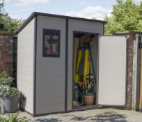 (R6O) 1x Keter PENT 6x4 Storage Unit (W183.5 x D111 x H200.5cm) RRP £350