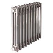3-Column Horizontal Designer Radiator 600x1226mm Silver. 5403 BTU. Fully reversible radiator ...