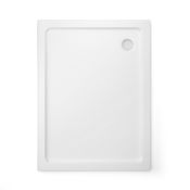 New (P57) 1100x900mm Rectangular Ultra Slim Stone Shower Tray. RRP £299.99. Low Profile Ultra...