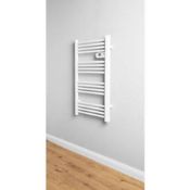 (Gh17) Kandor 500W Electric White Towel Warmer (H)980mm (W)550mm. This Electrical 500W White To...