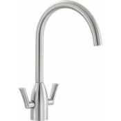 New (P49) Airo Monobloc In Stainless Steel. Durable And Stylish Kitchen Mixer Owing To Its Soli...