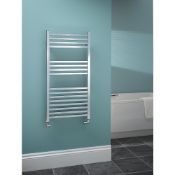New (Q108) Kudox Cadiz Designer Towel Radiator 1000 x 500mm Chrome 1085BTU. High Quality, Chrom...