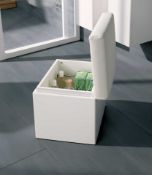 New Twyford White Bathroom Seat With Storage. RRP £254.99.Ta0901Wh.The Twyford White Bathroom