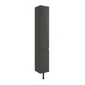 New (Q96) Valesso 300mm Full Depth Tall Storage Unit - Onyx Grey Gloss _ Soft Close Fittings...