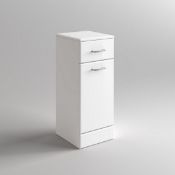 New 300x300 mm Quartz Gloss White Laundry Basket Unit. RRP £251.99. Hgw300Bsk. Pristine Gloss W