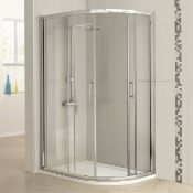 New (M12) 1200x800 mm - 8 mm -2 Door Offset Quadrant Shower Enclosure. RRP £599.99. Make The Mos