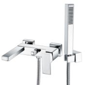 New (T87) Eden Wall Mounted Bath Shower Mixer Tap. Wall Mounted Bath Shower Mixer Tap Is Manufa...