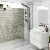 New Twyfords 1000mm - 8mm - Premium Easyclean Wetroom Panel. RRP £499.99.8mm Easyclean Glass ...