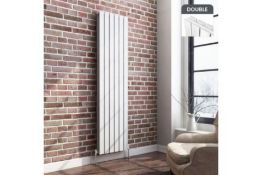 New & Boxed 1800x452 mm Gloss White Double Flat Panel Vertical Radiator. RRP £499.99.Rc238. Ne...