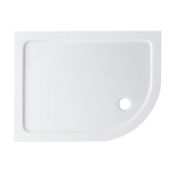 New (U46) 1200x900mm Offset Quadrant Ultra Slim Stone Shower Tray - Right. RRP £234.99. Low P...