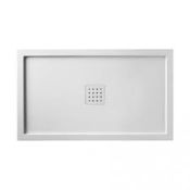 New (W68) 1700x800mm Rectangular Ultraslim Stone Shower Tray. RRP £449.99. Low Profile, U...