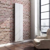 New & Boxed 1800x360 mm Gloss White Single Flat Panel Vertical Radiator. RRP £30