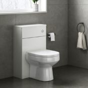 New (W63) 500mm Back To Wall Toilet Unit - Gloss White. RRP £181.00. Back To Wall Toilet Unit...