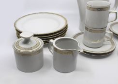 23 Piece Winterling Bavaria White & Gold Porcelain Coffee Service