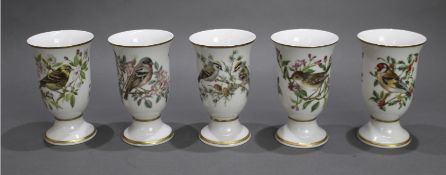 Set of 5 Oiseaux Chanteurs De L'Europe Franklin de Paris Vases