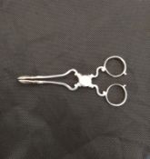A set of 18th Century silver sugar tongs.