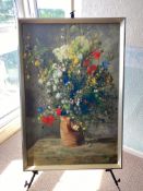 High-Quality Print of Auguste Renoir painting, Flowers in a Vase, c. 1866.