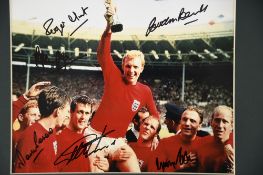 ENGLAND 1966 Various original signatures.