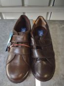 Brown velcro fastening child's shoes size 4 RRP £20 Grade A