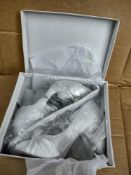 Ladies Silver Stiletto Shoes RRP £40 Grade A