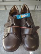Brown velcro fastening child's shoes size 8 RRP £20 Grade A